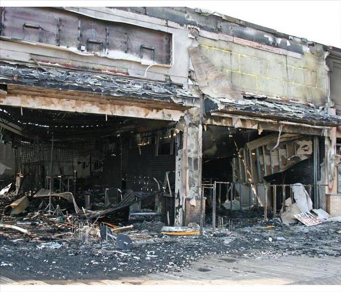 Five stores destroyed by fire